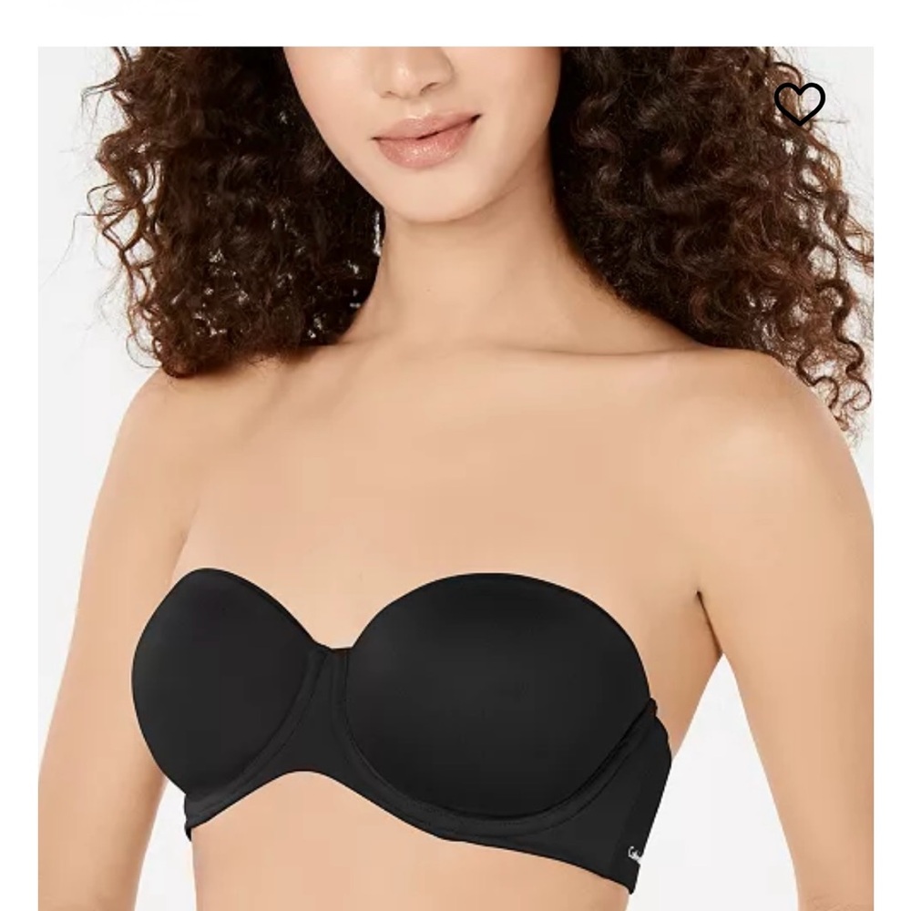 Calvin Klein Women's Black Strapless Underwire T- shirt Bra